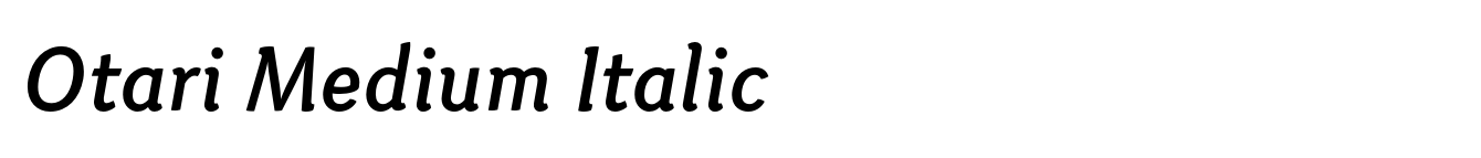 Otari Medium Italic